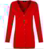 MAXI CARDIGAN ALGODÃO BÁSICO - VERMELHO