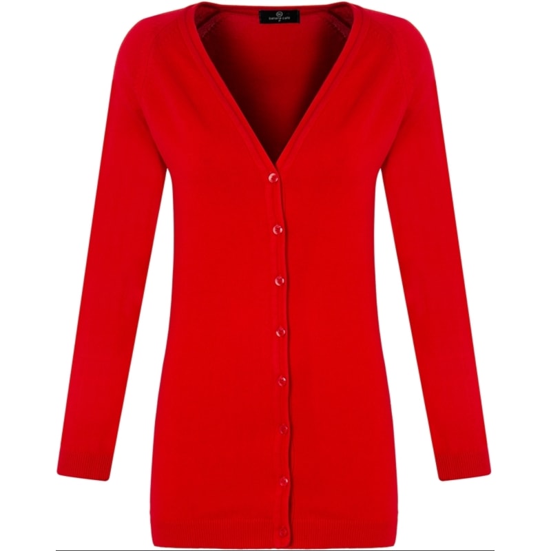 MAXI CARDIGAN ALGODÃO BÁSICO - VERMELHO