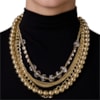 MAXI COLAR CRISTAL - DOURADO