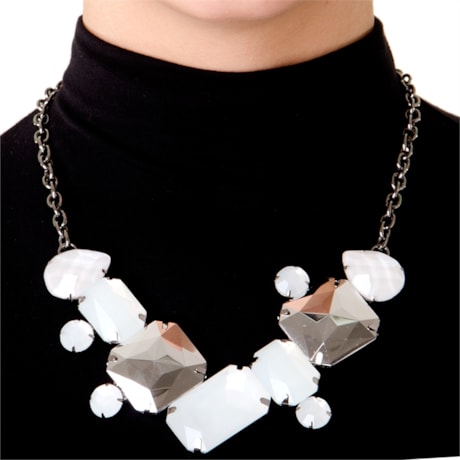 MAXI COLAR CRYSTAL - BRANCO