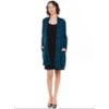 MAXICARDIGAN CAPITOLLIUM MOLETON ESTAMPADO - AZUL