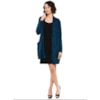 MAXICARDIGAN CAPITOLLIUM MOLETON ESTAMPADO - AZUL