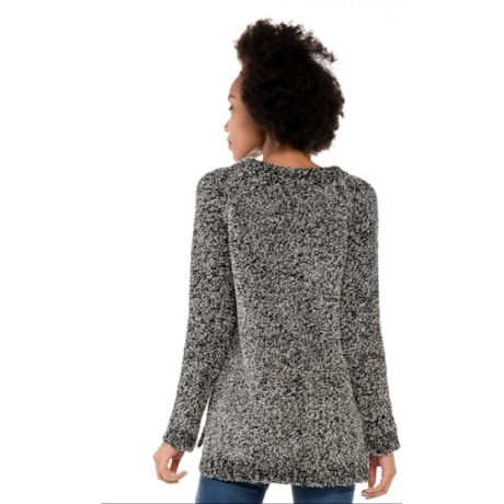 MAXIPULL TRICOT FRIOLÃ FIO MESCLA - PRETO MAXIPULL TRICOT FRIOLÃ FIO MESCLA - PRETO