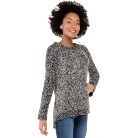 MAXIPULL TRICOT FRIOLÃ FIO MESCLA - PRETO MAXIPULL TRICOT FRIOLÃ FIO MESCLA - PRETO