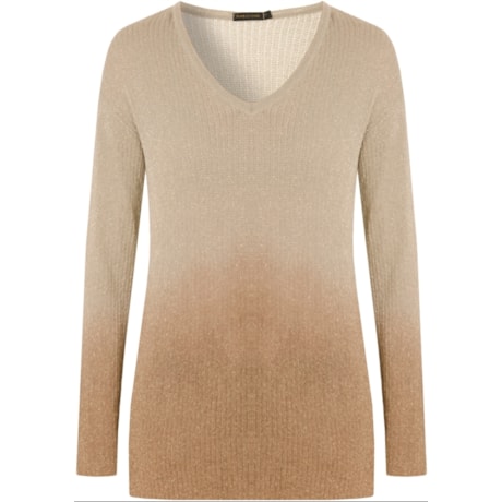 MAXIPULL TRICOT LUREX DEGRADEDEC V M/L - PRATA MAXIPULL TRICOT LUREX DEGRADEDEC V M/L - PRATA