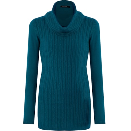 MAXIPULL TRICOT TRANÇAS ACAPULCO - PETRÓLEO