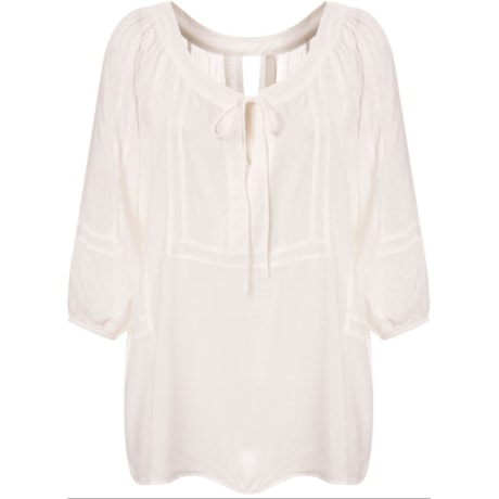 MOÇA BONITA - BATA COM RECORTES E DECOTE ABERTO COSTAS - OFF WHITE