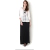 MOÇA BONITA - BATA EM VISCOSE PONTO CRUZ M3/4 - OFF WHITE