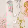 MOÇA BONITA - BATA FLORAL COM NERVURAS - CREME
