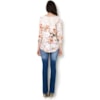 MOÇA BONITA - BATA FLORAL DECOTE RENDA - OFF WHITE
