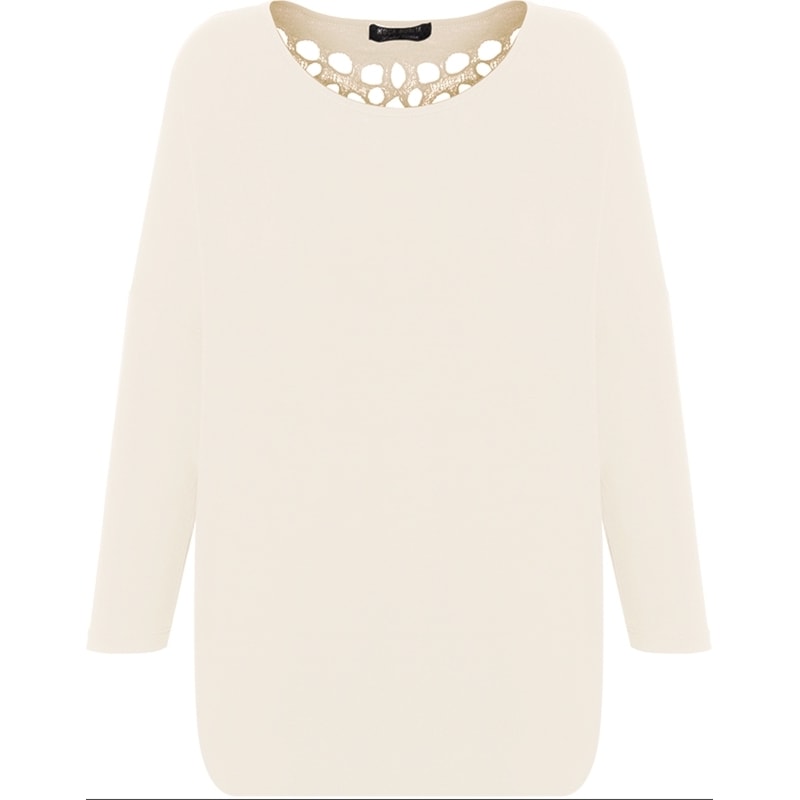 MOÇA BONITA - BLUSA MALHA DET. VAZADO NAS COSTAS - BEGE