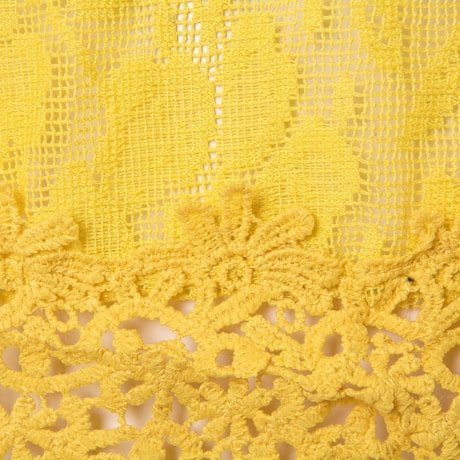 MOÇA BONITA - BLUSA SEM MANGA RENDA COM GUIPURE LATERAL E BARRA - AMARELO MOÇA BONITA - BLUSA SEM MANGA RENDA COM GUIPURE LATERAL E BARRA - AMARELO