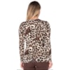 MOÇA BONITA - BLUSA TRICÔ DECOTE V ANIMAL PRINT - MARROM MOÇA BONITA - BLUSA TRICÔ DECOTE V ANIMAL PRINT - MARROM