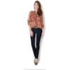 MOÇA BONITA - CAMISA EM VISCOSE ANIMAL PRINT - LARANJA