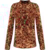 MOÇA BONITA - CAMISA EM VISCOSE ANIMAL PRINT - LARANJA