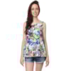 MOÇA BONITA - REGATA FLORAL COM RENDA - VERDE MOÇA BONITA - REGATA FLORAL COM RENDA - VERDE