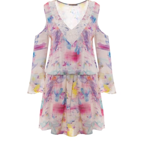MOÇA BONITA - VESTIDO BLUSADO OMBRO ABERTO RENDA DECOTE - ROSA MOÇA BONITA - VESTIDO BLUSADO OMBRO ABERTO RENDA DECOTE - ROSA