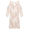 MOÇA BONITA - VESTIDO BOLA FLORAL RECORTES OMBRO - CREME MOÇA BONITA - VESTIDO BOLA FLORAL RECORTES OMBRO - CREME