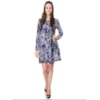 MOÇA BONITA - VESTIDO CHEMISE ANIMAL PRINT - AZUL
