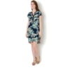 MOÇA BONITA - VESTIDO EM VISCOSE ESTAMPA TROPICAL - MARINHO