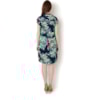 MOÇA BONITA - VESTIDO EM VISCOSE ESTAMPA TROPICAL - MARINHO