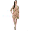 MOÇA BONITA - VESTIDO ESTAMPADO BABADO DETALHE RENDA AJOUR - ROSA