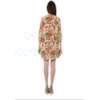 MOÇA BONITA - VESTIDO ESTAMPADO BABADO DETALHE RENDA AJOUR - ROSA