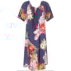 MOÇA BONITA - VESTIDO ESTAMPADO GUIPURE DECOTE E MANGA - MARINHO MOÇA BONITA - VESTIDO ESTAMPADO GUIPURE DECOTE E MANGA - MARINHO