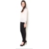 NUTRIA - BLUSA TRICOT DET. OMBROS E PUNHO - OFF WHITE
