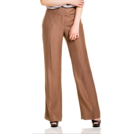 NUTRIA - CALÇA RETA ALFAIATARIA LINHO MISTO - NESCAU