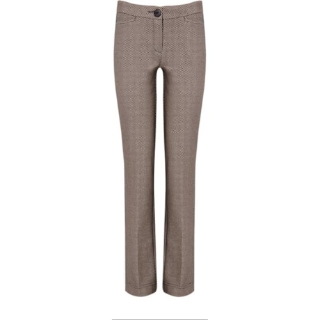 NUTRIA - CALÇA RETA MALHA PIQUET BICOLOR - CINZA