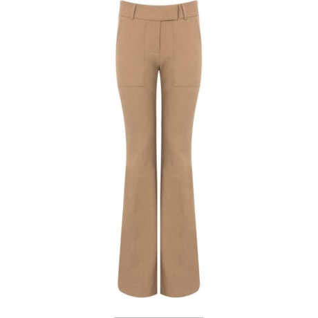 NUTRIA - CALÇA RETA TWILL 2 BOLSOS - CAMELO