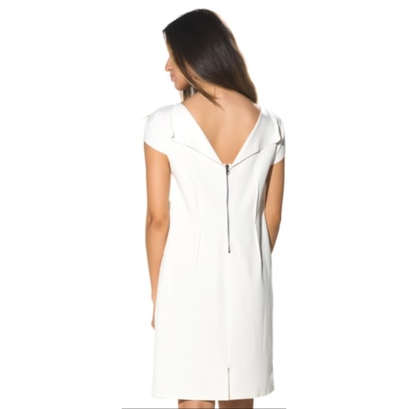 NUTRIA - VESTIDO NEOTECH RECORTE LASER - OFF WHITE