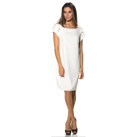 NUTRIA - VESTIDO NEOTECH RECORTE LASER - OFF WHITE NUTRIA - VESTIDO NEOTECH RECORTE LASER - OFF WHITE