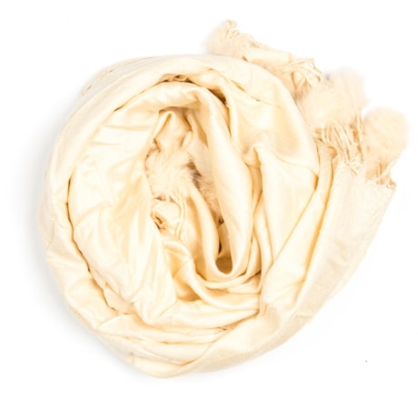 PASHIMINA CAPITOLLIUM LISA  POMPOM - BEGE