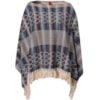 PONCHO TRICÔ JACQUARD A BENÇÃO ÉTNICO - AZUL