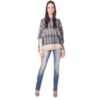 PONCHO TRICÔ JACQUARD A BENÇÃO ÉTNICO - BEGE
