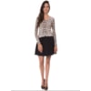 PULL TRICOT AMBICIONE ANIMAL PRINT DECOTE V - BEGE