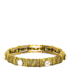 PULSEIRA PLACAS RETANGULARES C/ STRASS - OURO VELHO