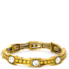 PULSEIRA TEXTURIZADA C/ STRASS - OURO VELHO