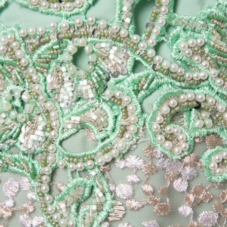 R. VASCONCELLUS - VESTIDO LONGO TULE FLORAL CORPO BORDADO - VERDE ÁGUA R. VASCONCELLUS - VESTIDO LONGO TULE FLORAL CORPO BORDADO - VERDE ÁGUA