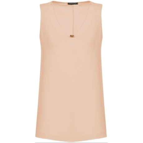 REGATA AMBICIONE CREPE AMPLA DECOTE TIRA COM PEDRA - NUDE REGATA AMBICIONE CREPE AMPLA DECOTE TIRA COM PEDRA - NUDE