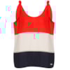 REGATA LINHO CHOLET TRICOLOR COM ALÇA AMARRAÇÃO - UNICA