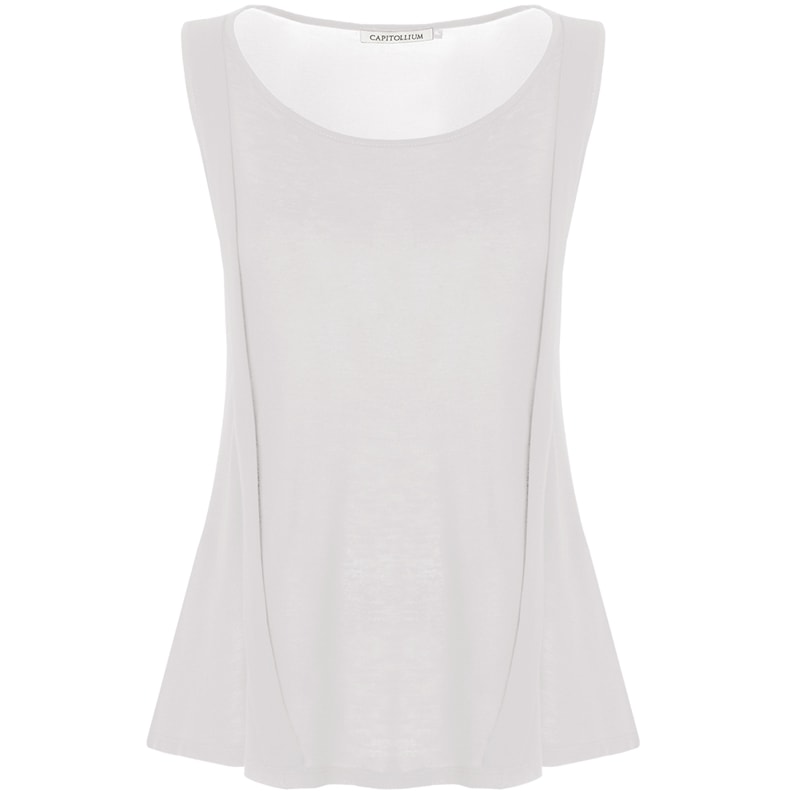 REGATA MALHA MODAL COM SHIFFON COSTAS PARFAIT - OFF WHITE