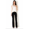 REGATA MALHA MODAL COM SHIFFON COSTAS PARFAIT - PRETO