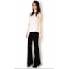 REGATA MALHA MODAL COM SHIFFON COSTAS PARFAIT - PRETO