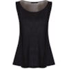 REGATA MALHA MODAL COM SHIFFON COSTAS PARFAIT - PRETO