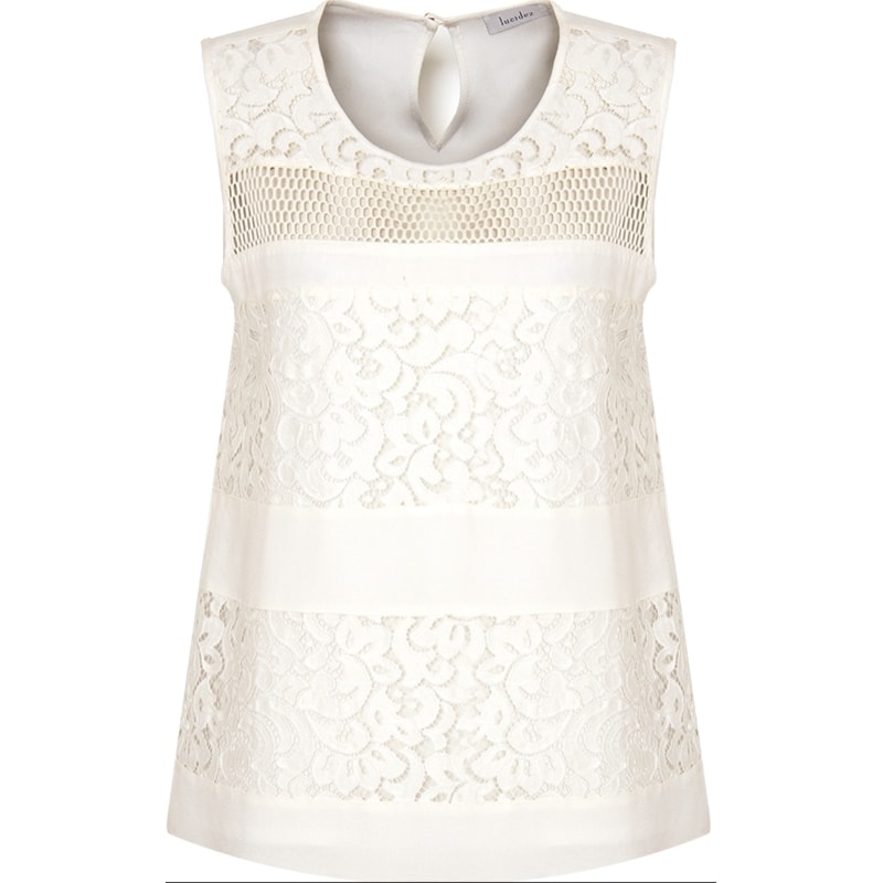 REGATA SOPHIE LONGA RENDA C/ CREPE - OFF WHITE REGATA SOPHIE LONGA RENDA C/ CREPE - OFF WHITE