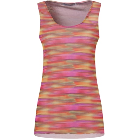 REGATA TULE DUPLA ESTAMPADA - ROSA