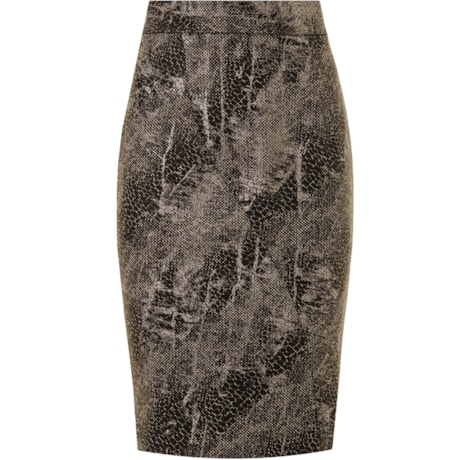 SAIA LÁPIS EM JACQUARD NANCY - PRATA SAIA LÁPIS EM JACQUARD NANCY - PRATA